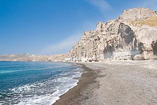 white beach santorini